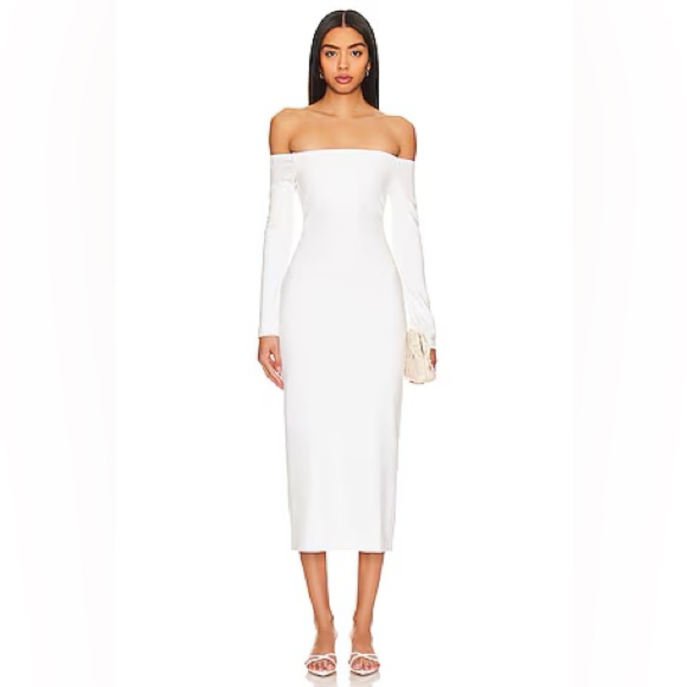 NEW Enza Costa Off-Shoulder White Dress